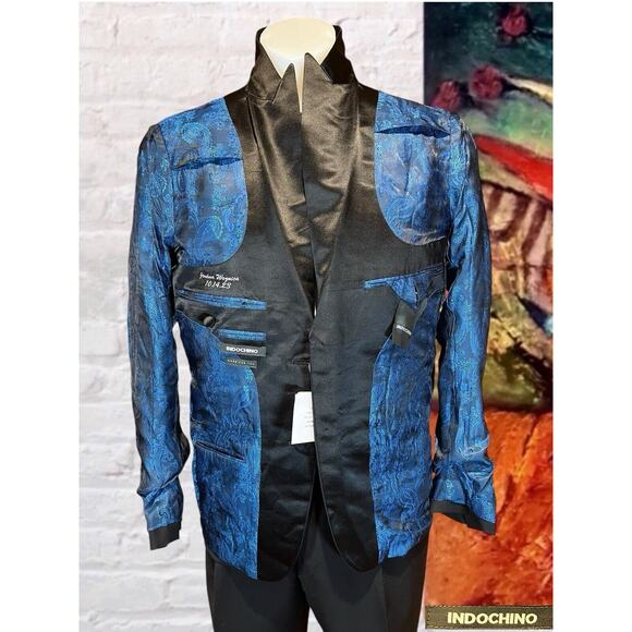 New Indochino 38R Black Tuxedo Formal Coat Suit Jacket Only - Picture 8 of 13